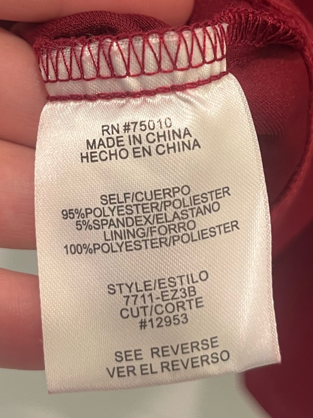 City Studio Burgundy Scalloped V-Neck Fit & Flare A-line Mini Dress Sz 9 NWT - Picture 12 of 12